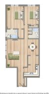 clarence house 2 bedroom apartment floor plan rendering